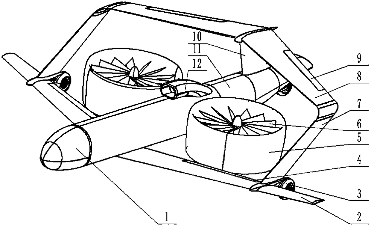 Vertical take-off and landing aircraft with layouts of tilting ducts and connecting wings