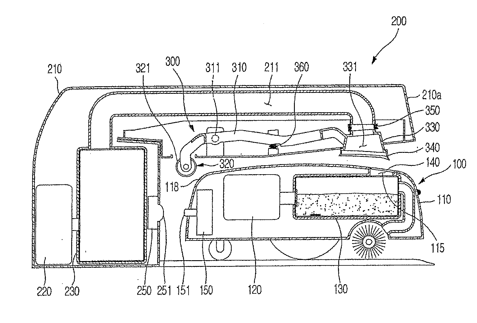 Robot cleaner system having robot cleaner and docking station