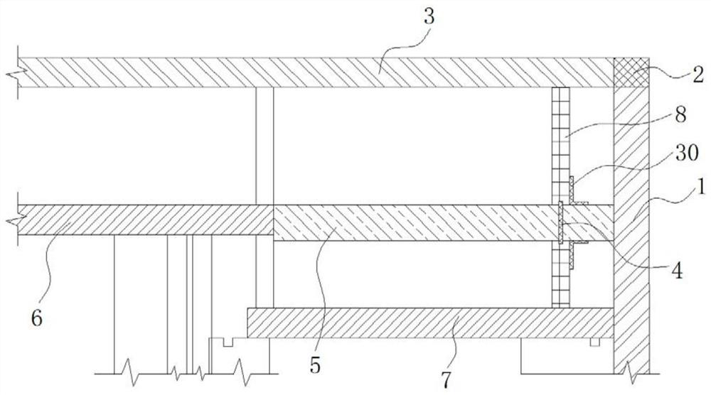 A basement structure based on foundation pit support and its construction method