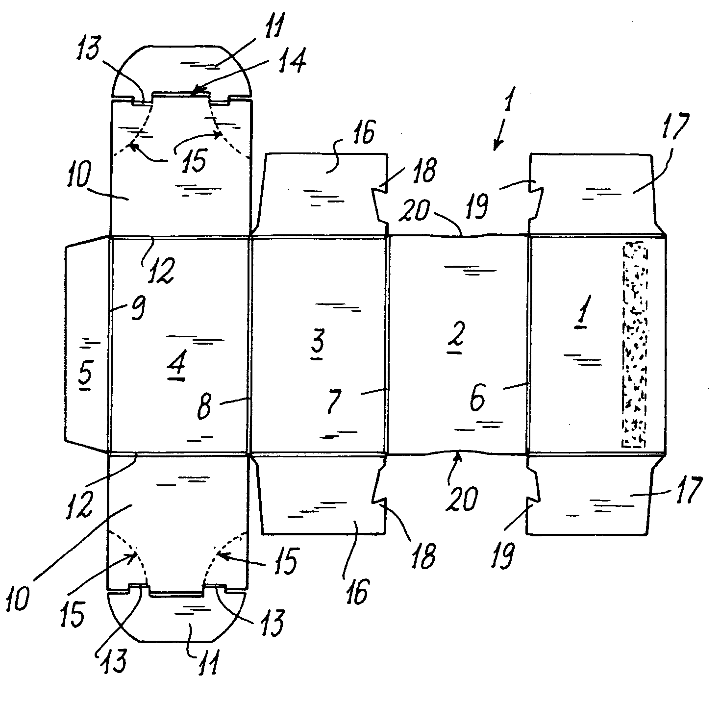 Box with base resistant to opening and having its portions breakable to prevent it from being reclosed after its initial opening