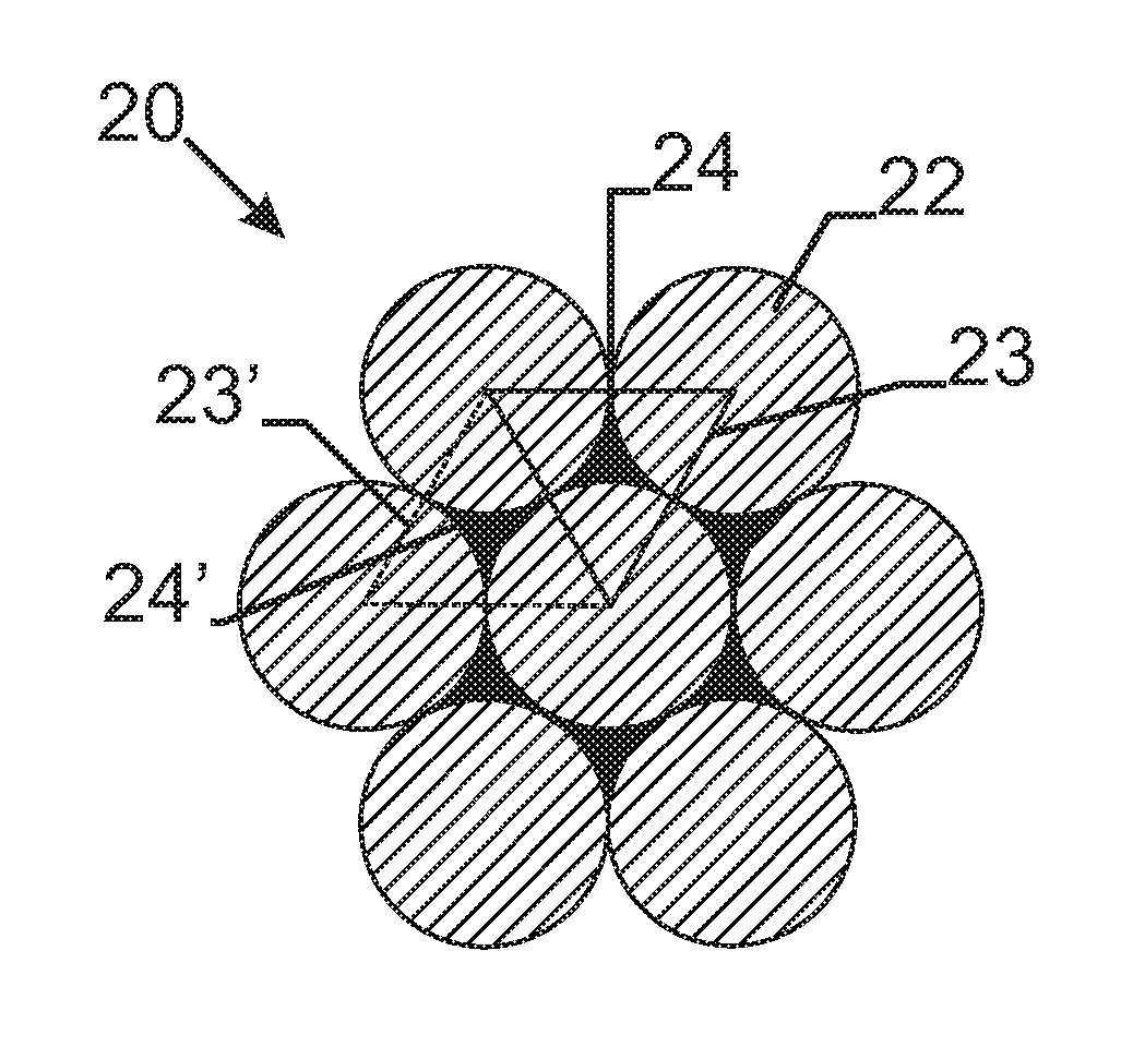 Cord for reinforcement of a cementitious matrix