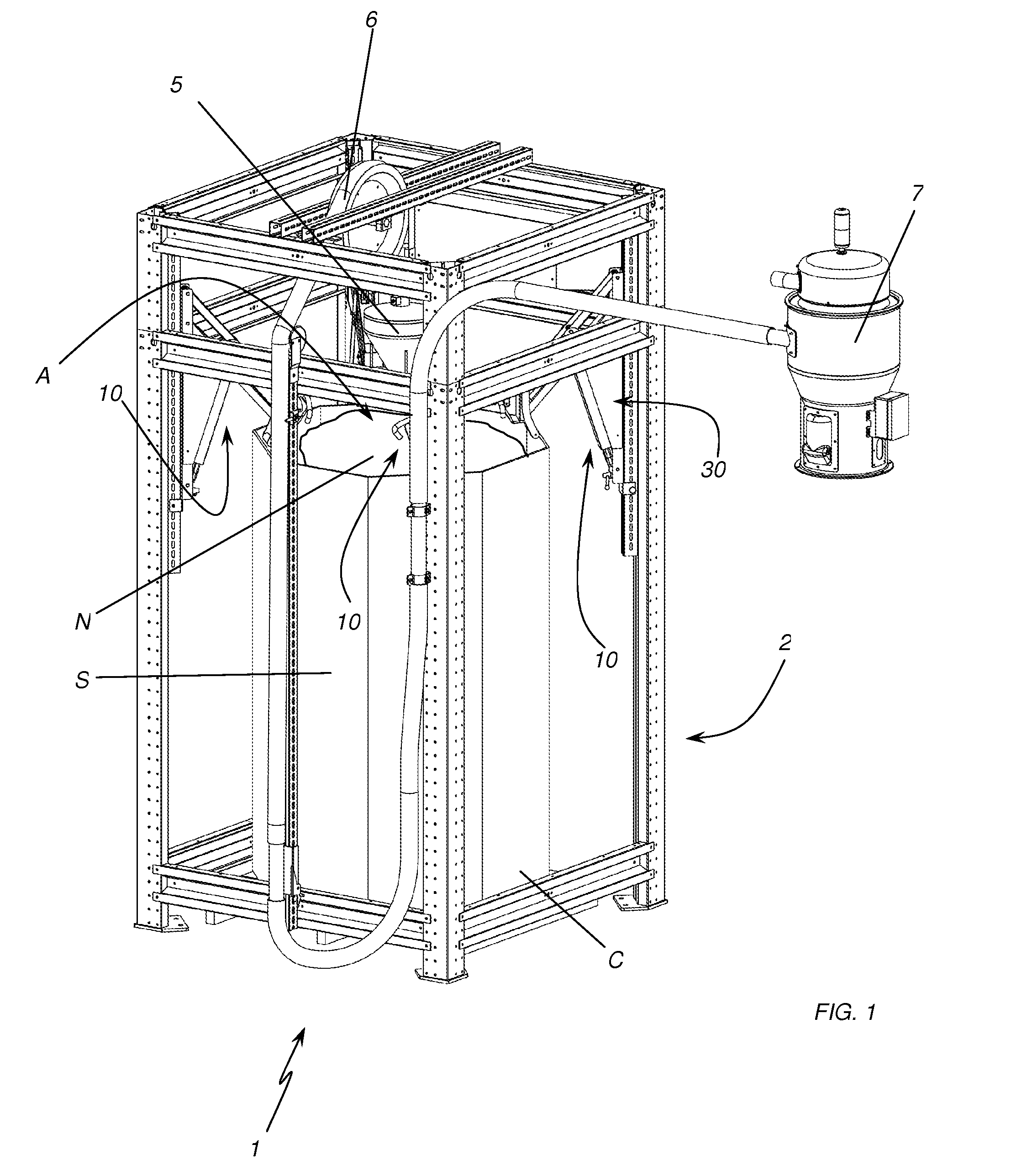 Emptying device for storage containers of granular materials or the like