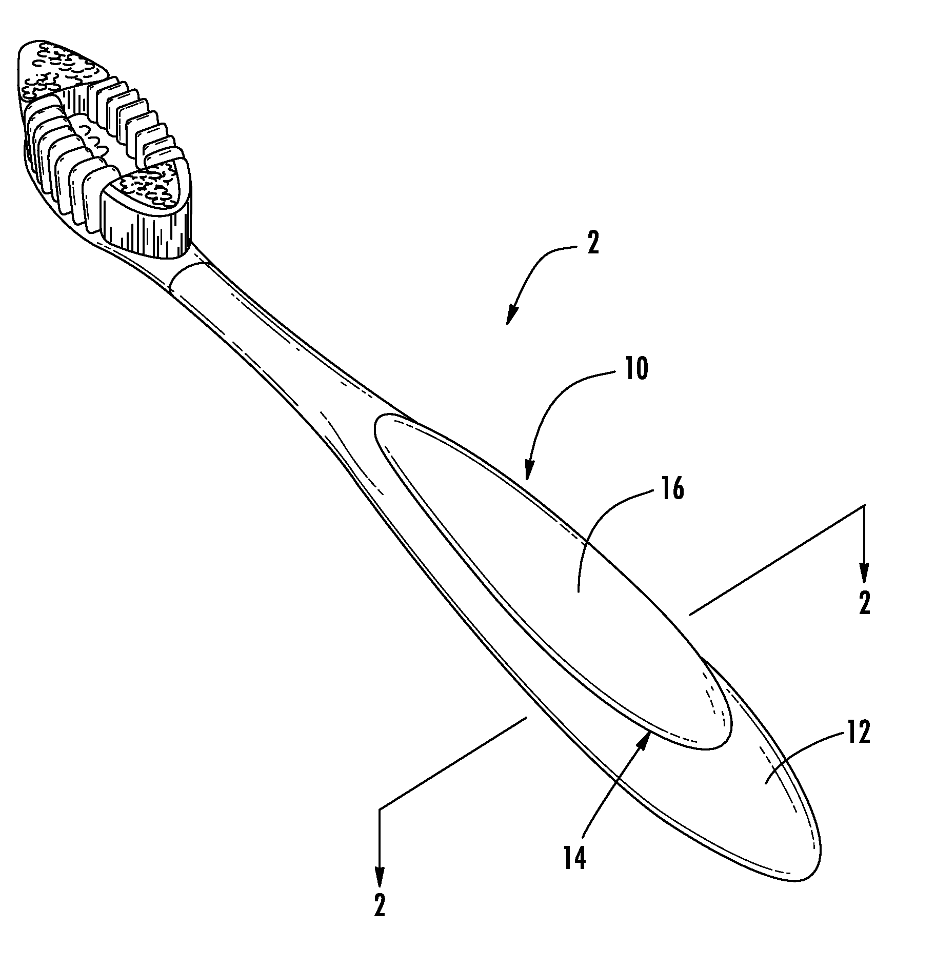 Handle with soft gel cushioning member