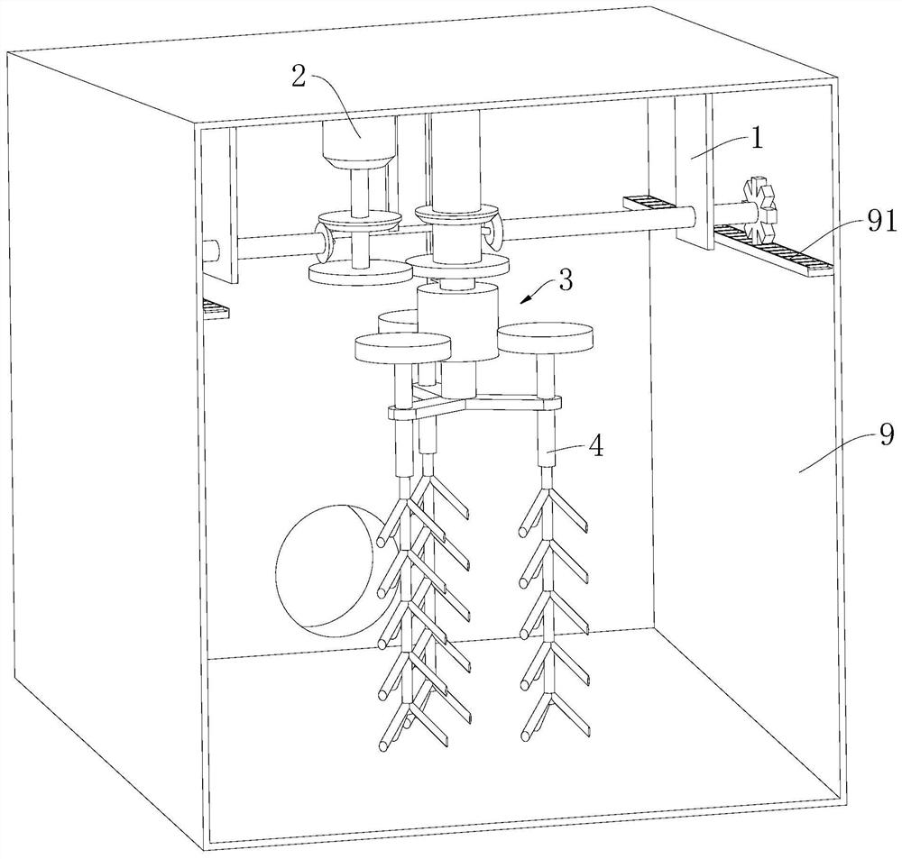 Stirrer and smelting furnace with stirrer