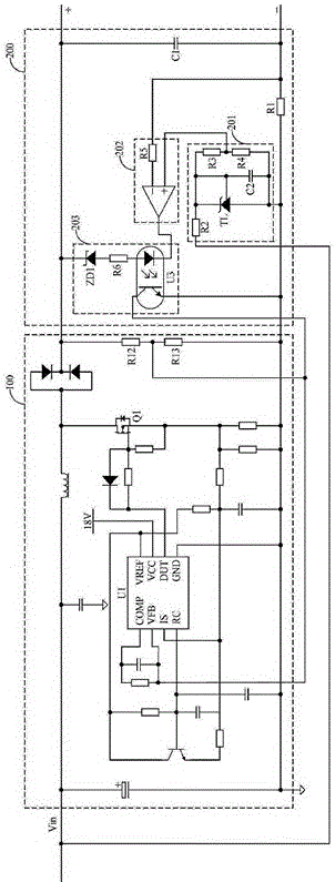 Power supply circuit and power supply circuit protective circuit thereof