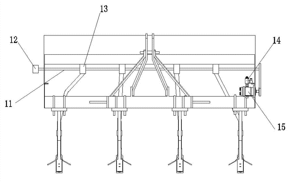 Damaged farmland improving device and material discharging control method thereof