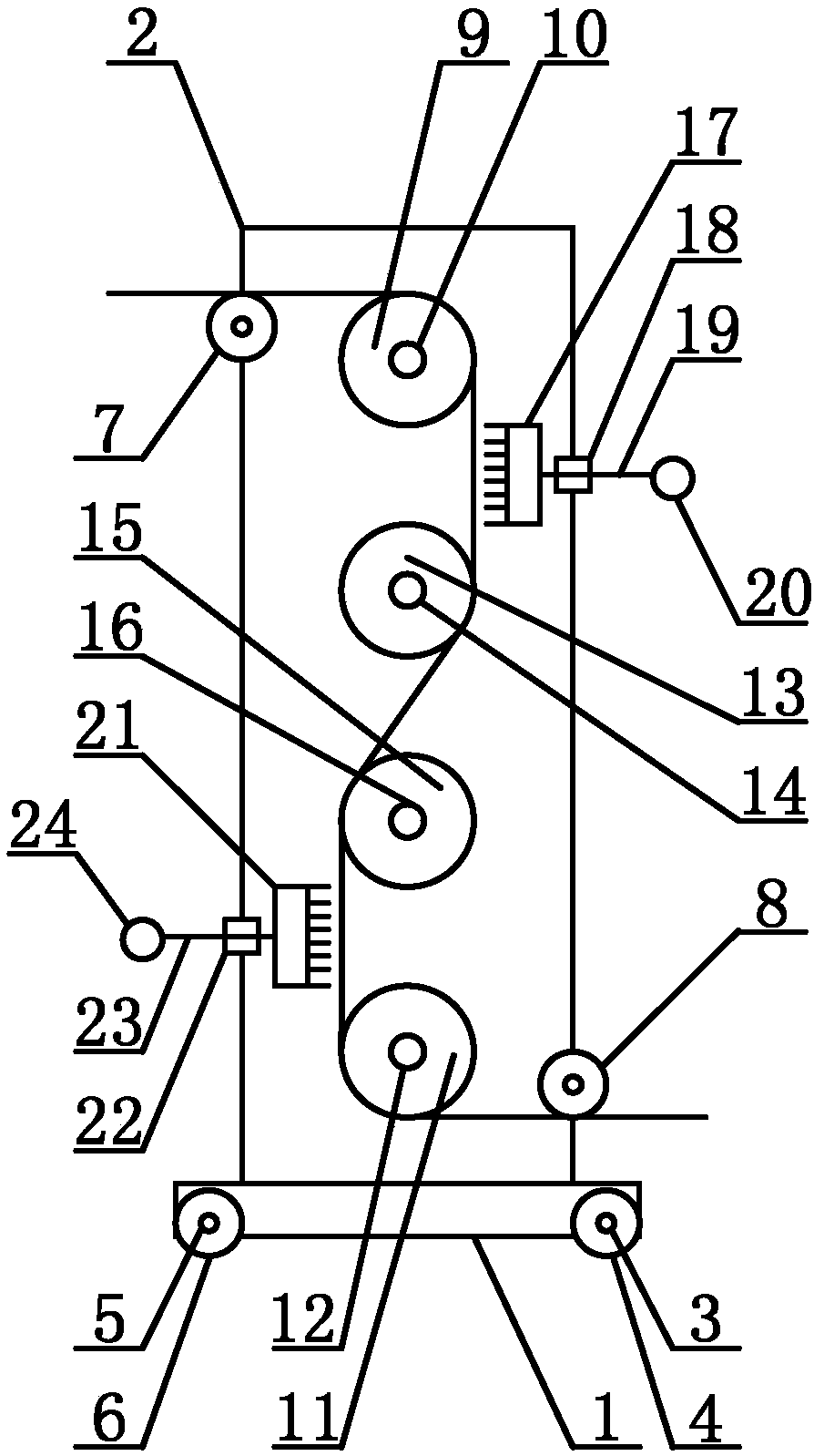 Electrostatic treatment device of plastic thin film