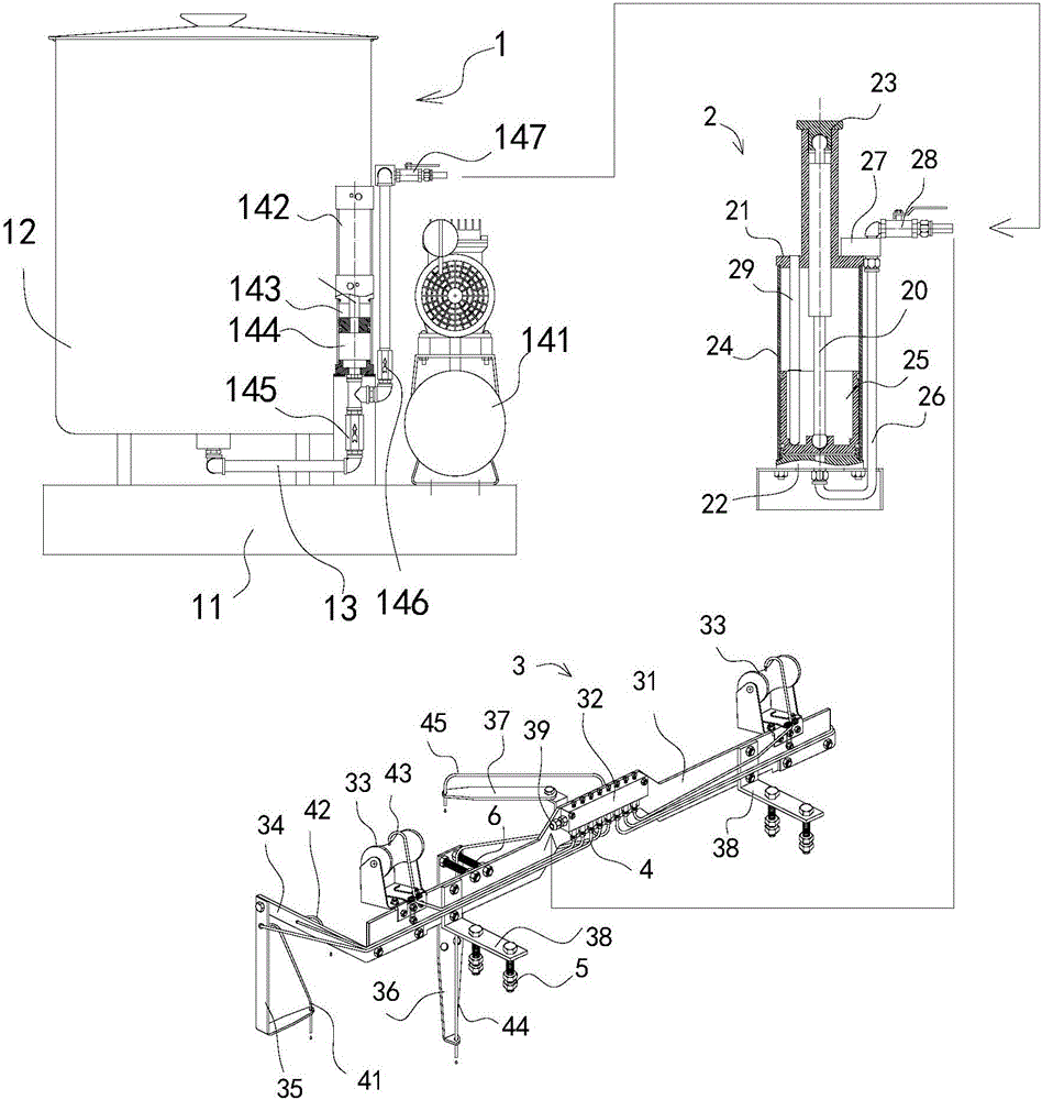 Grease lubricating complete equipment for construction elevator