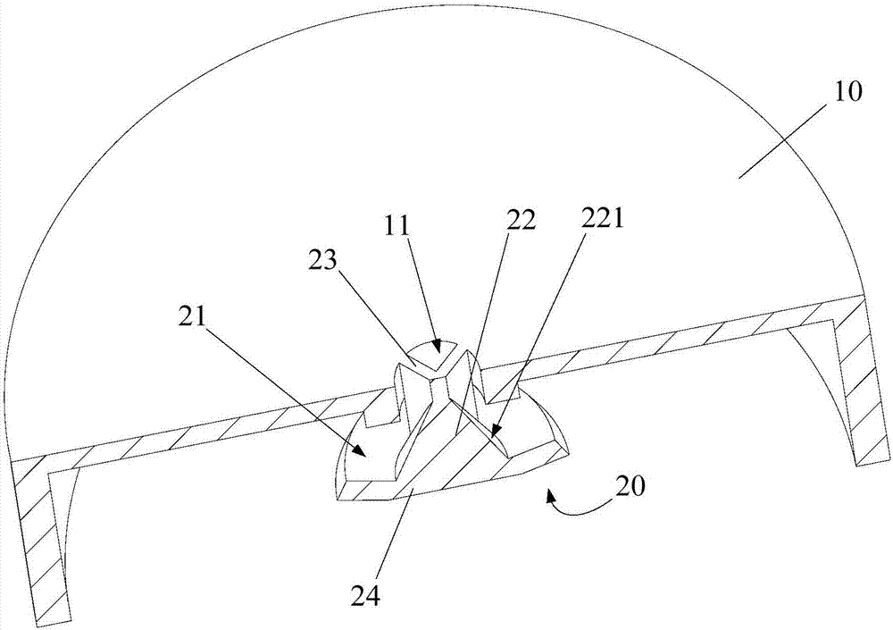 Material cleaning device and cooking appliance