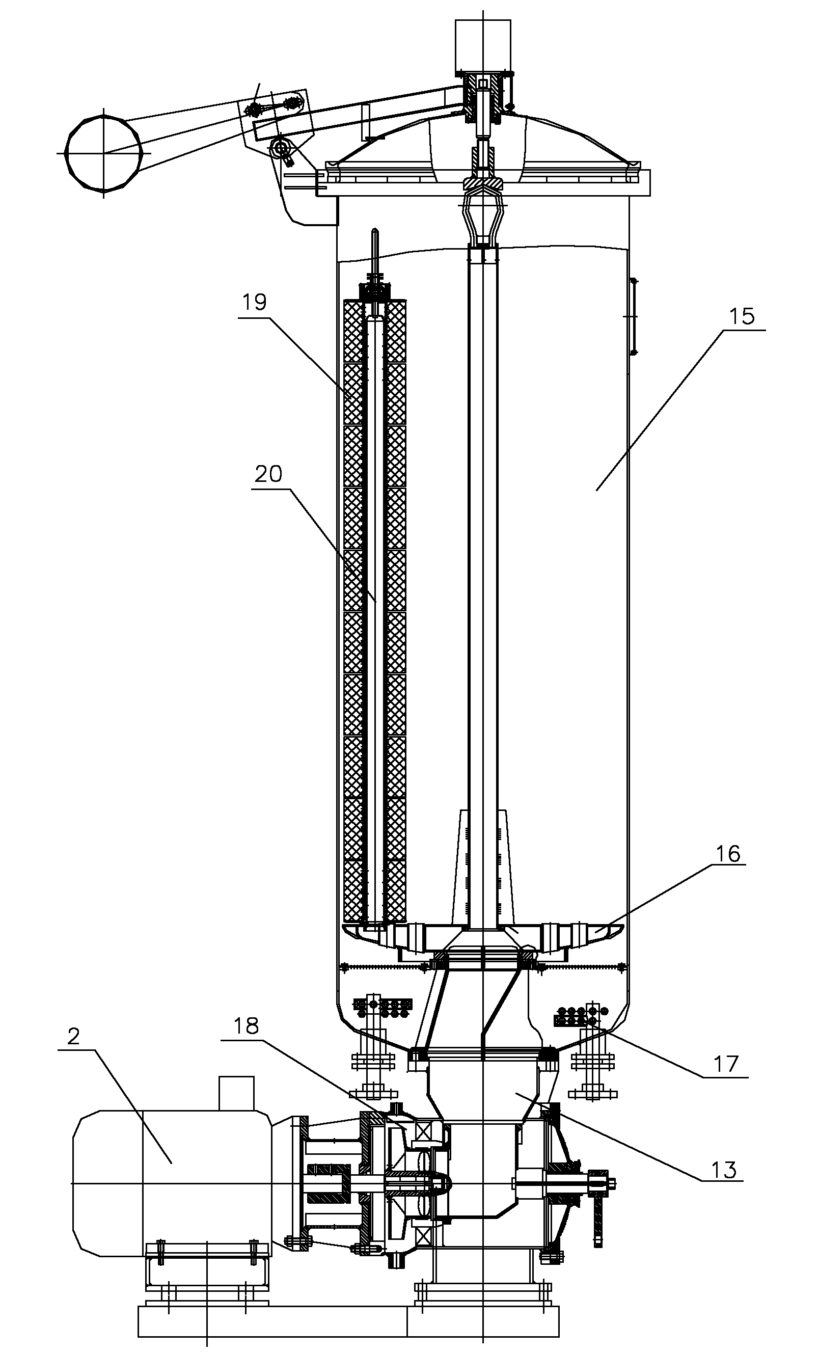 Ultralow bath-ratio yarn dyeing machine with three-level vane pump