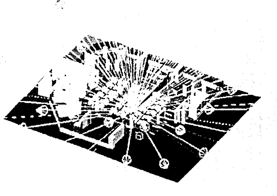 Setting up method for 3D virtual reality by using matrix to realize simulation of irradiation from ambient light