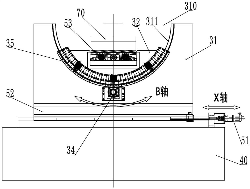 Vertical external broaching machine for broaching internal tongues and grooves of circular workpieces