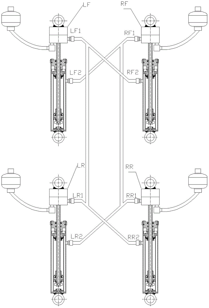 Pump-type feedback energy crosslinking suspension system