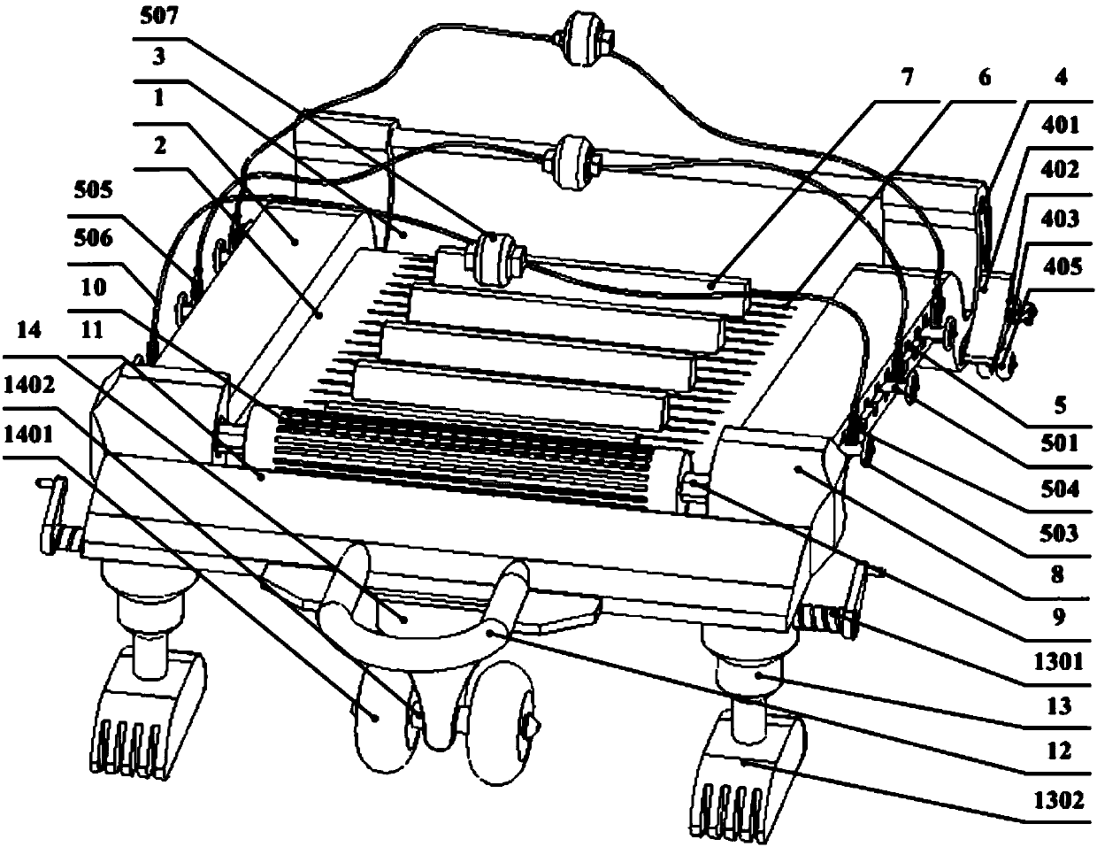 Dedicated towing device for contour plate