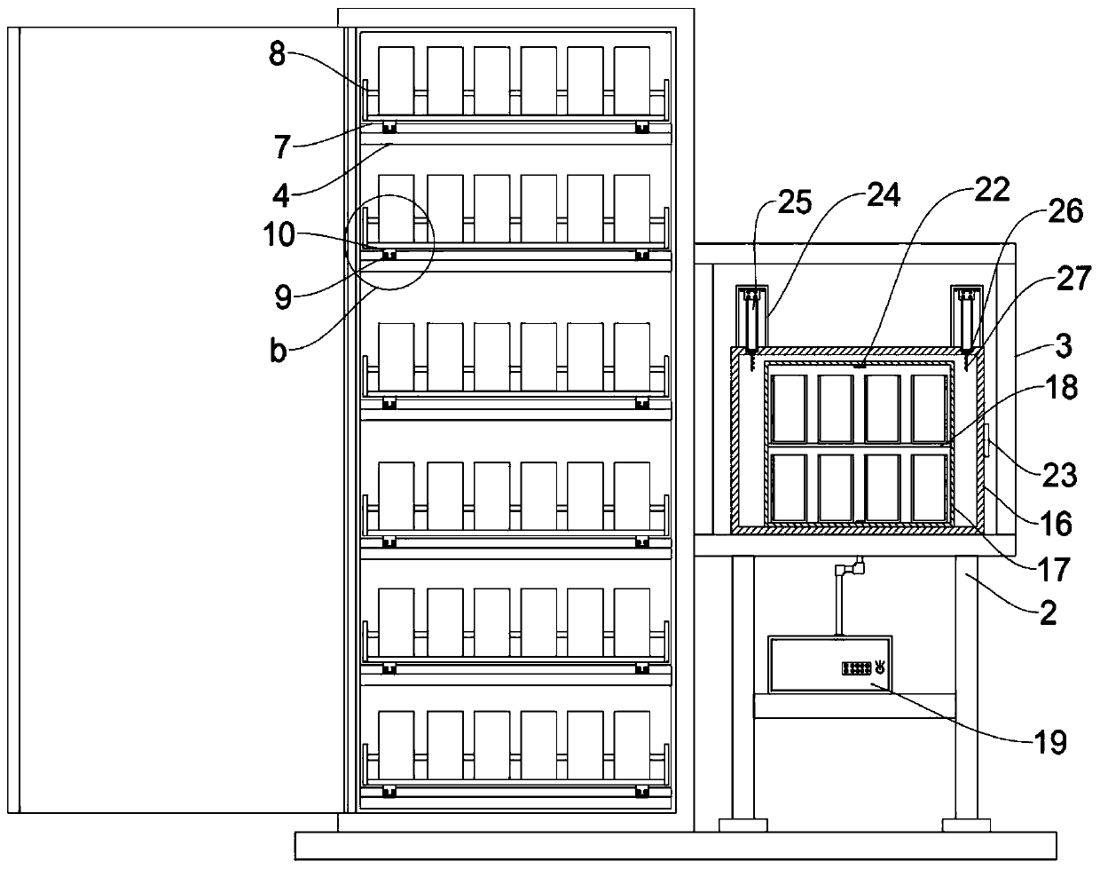 Intelligent food sample cabinet with remote control function