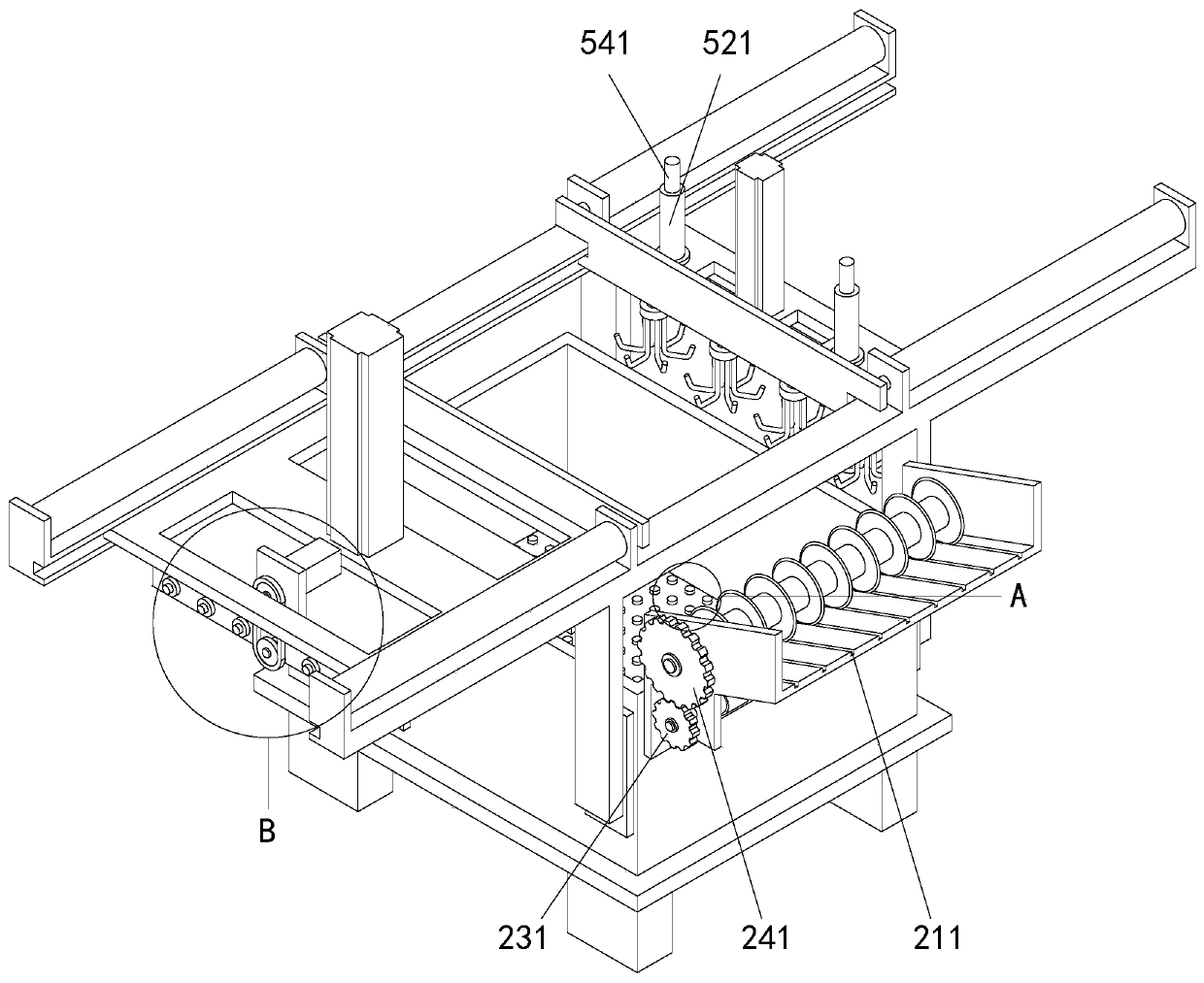 Packaging bag recycling treatment device