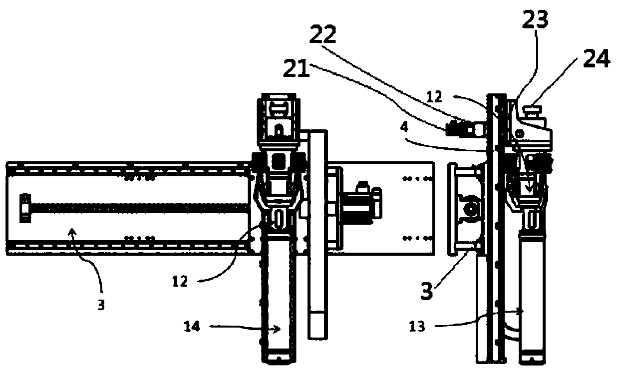 Installation device and installation method of large size liner