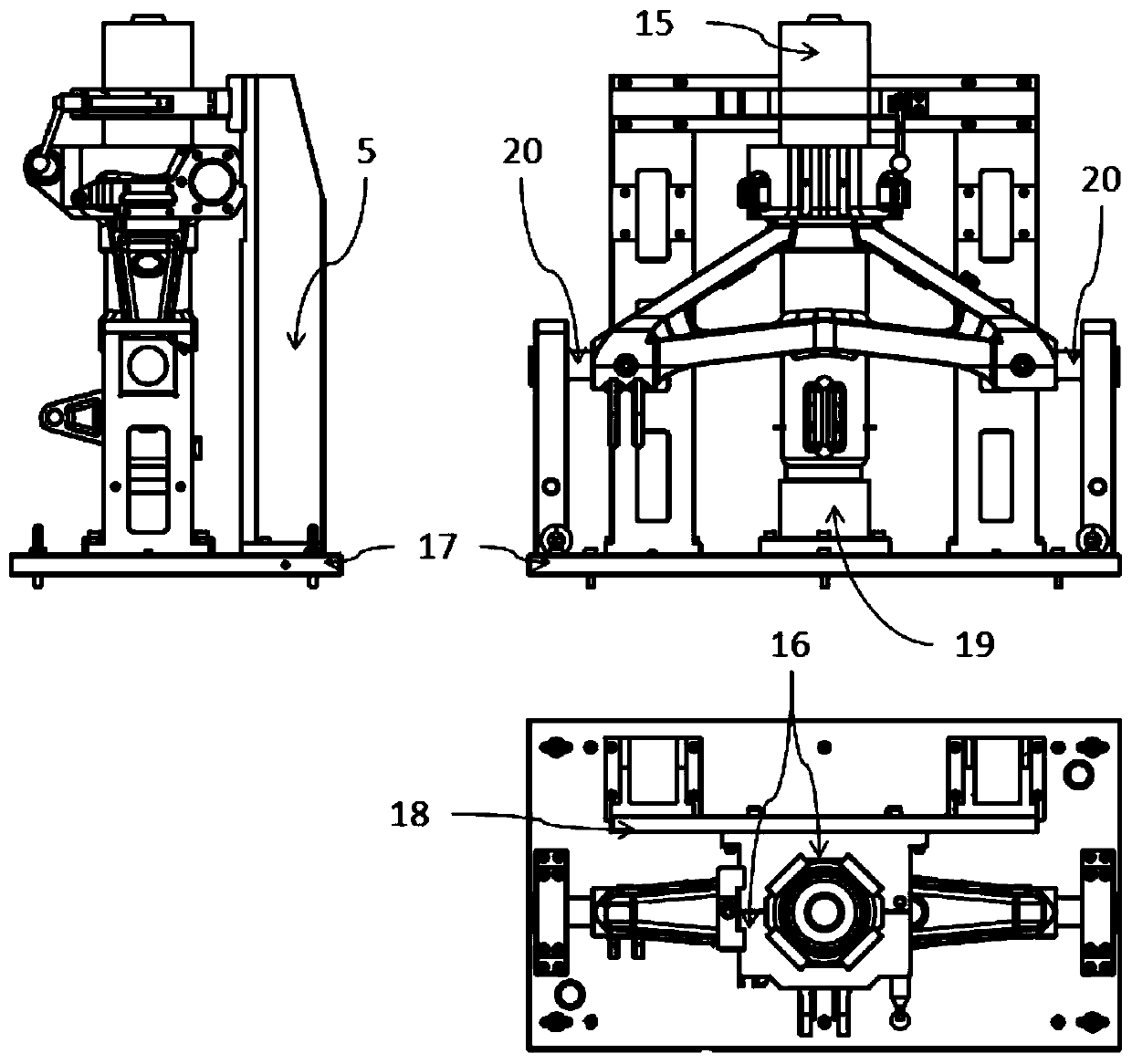 Installation device and installation method of large size liner