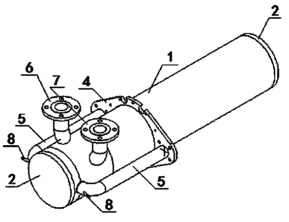 Main pump lubricating oil cooler