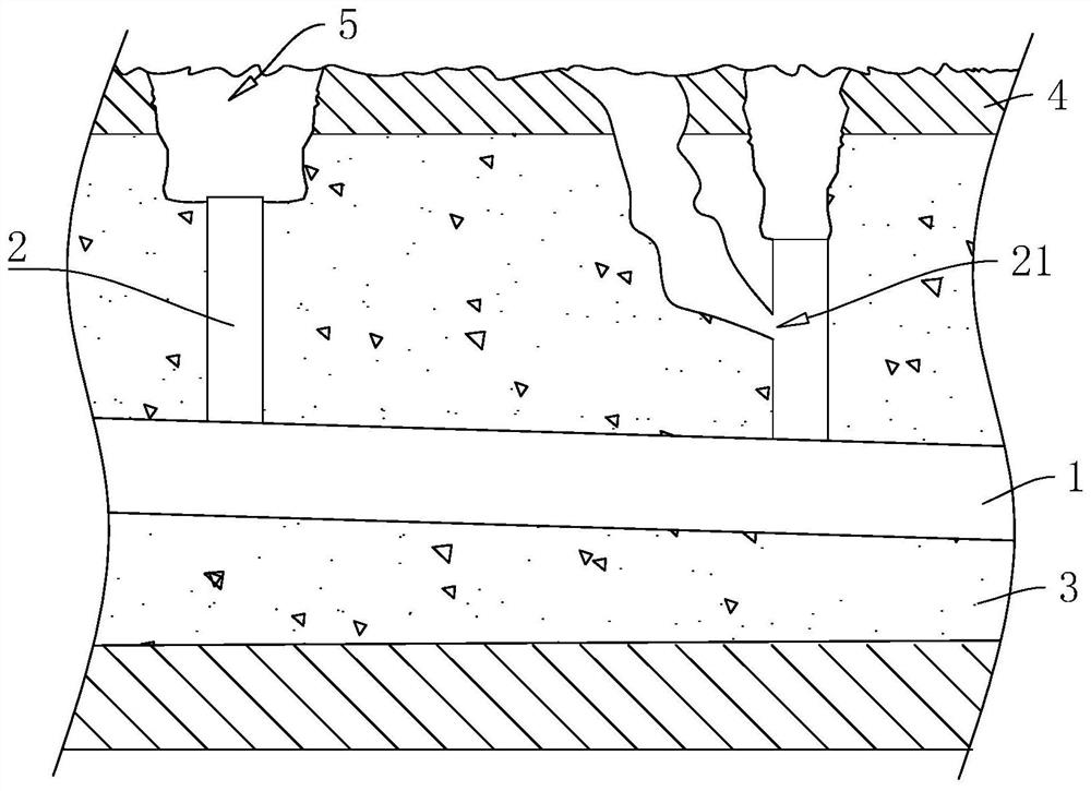 Unorganized natural drainage structure in large earthen archaeological site and construction method thereof