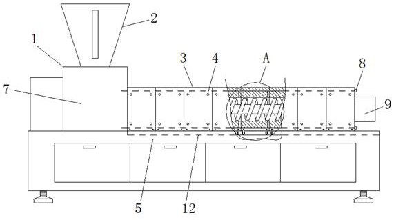 Ejection type injection molding machine convenient to maintain the heating cylinder