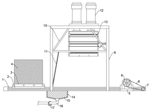 Aerated brick blank cutting device