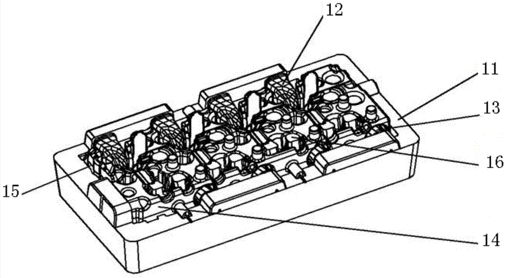 Cast sand core for cylinder cover of diesel engine