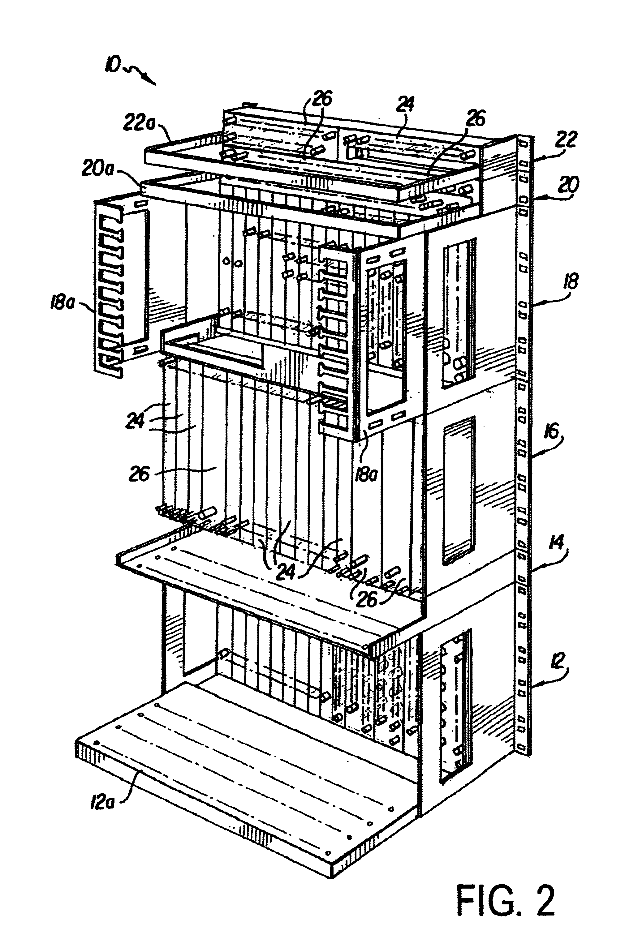 RF circuit modules and integrated chassis with power interface for RF circuit modules