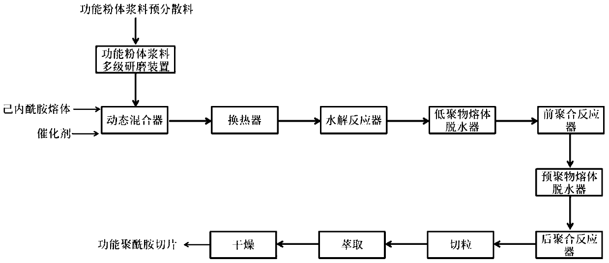 Functional polyamide and continuous production method thereof