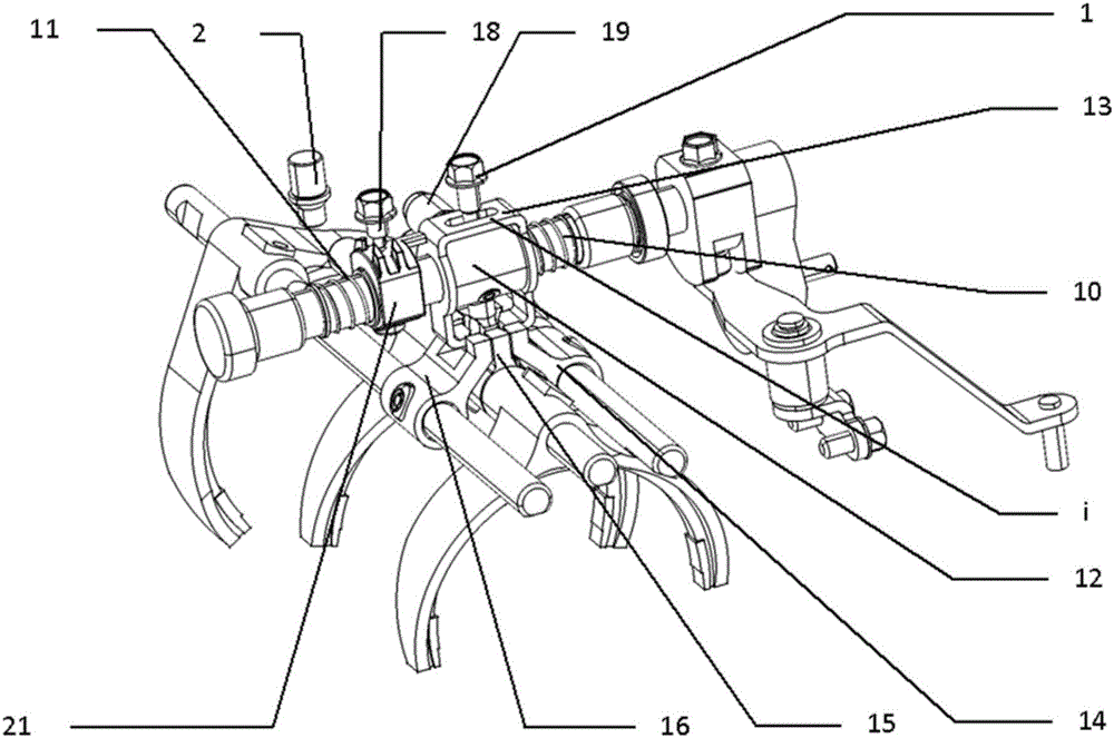 Gear-shifting control mechanism assembly of transmission