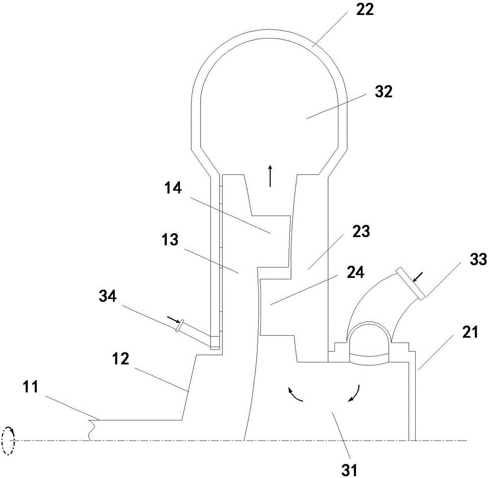 Centrifugal radial flow turbine