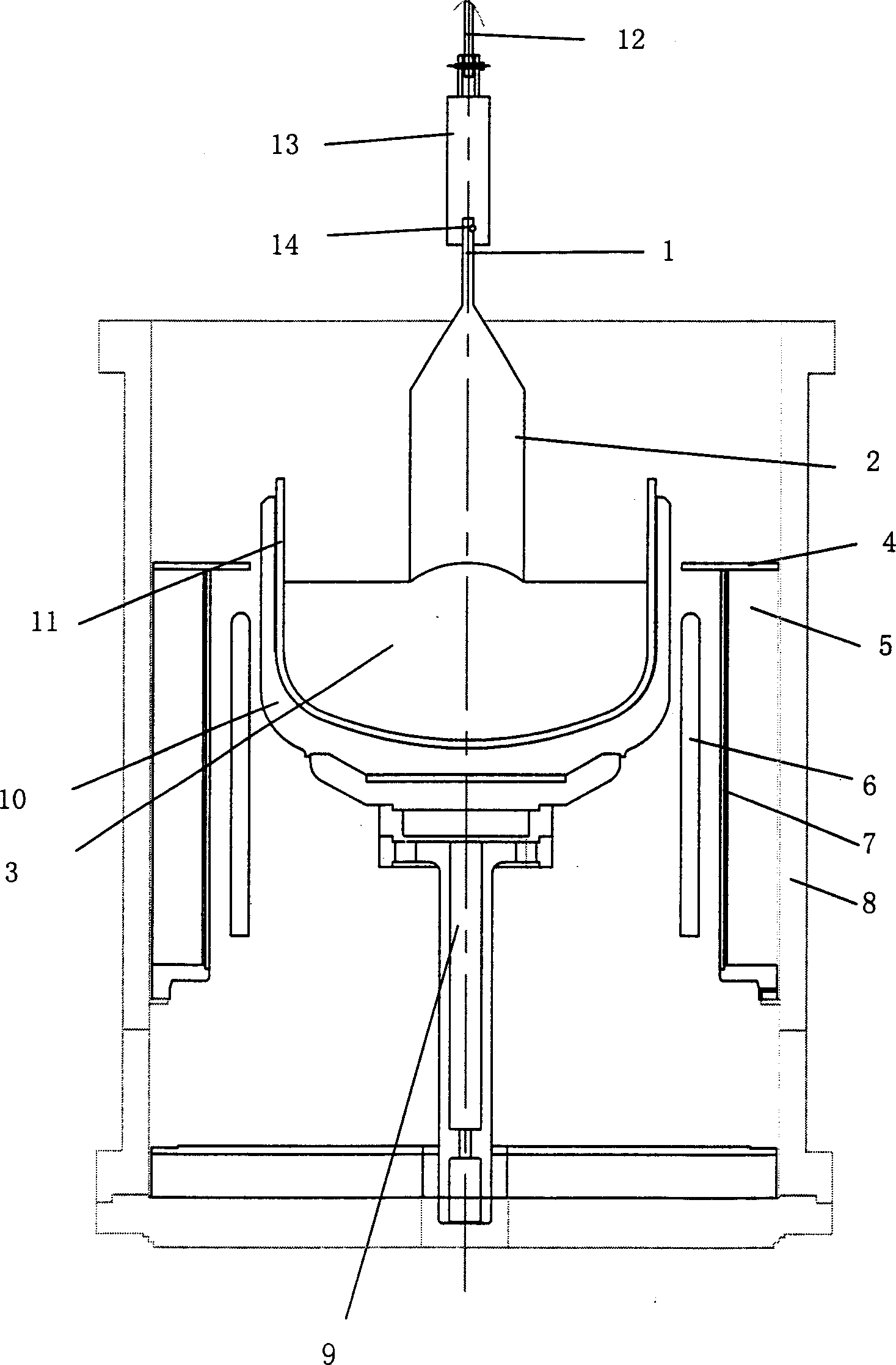 Silicon seed crystal holder for monocrystal silicon by vertical pulling process