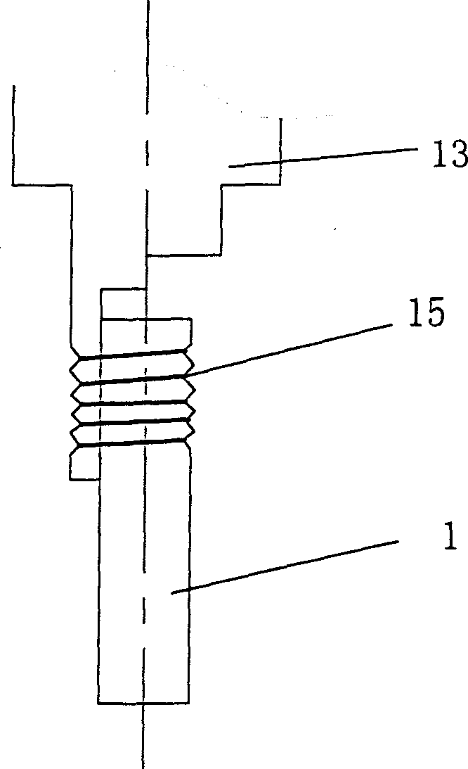 Silicon seed crystal holder for monocrystal silicon by vertical pulling process