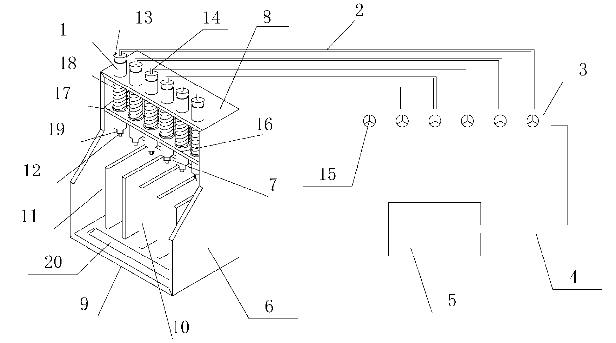 Square lithium-ion battery automatic liquid injection tool