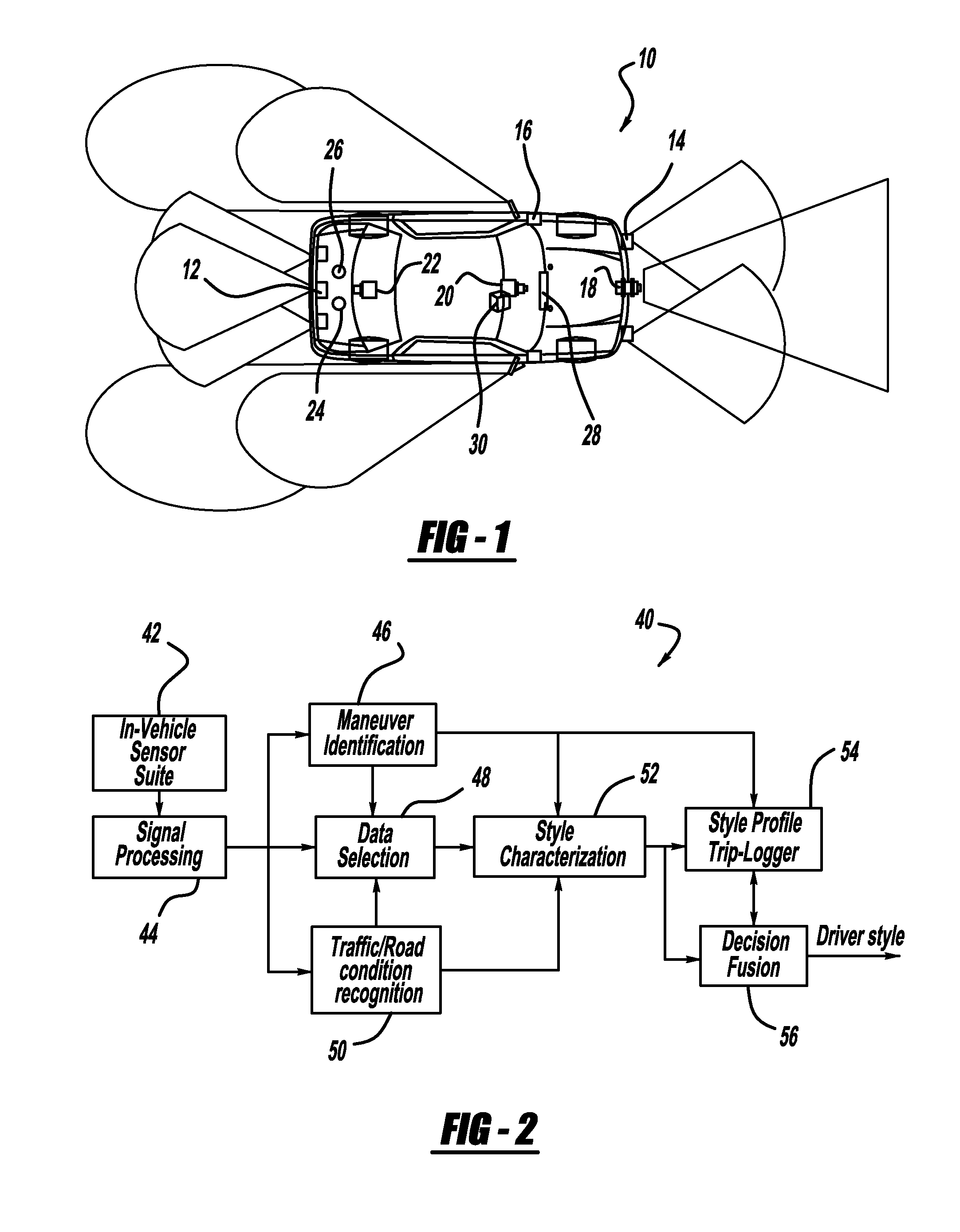 Adaptive vehicle control system with driving style recognition and road condition recognition