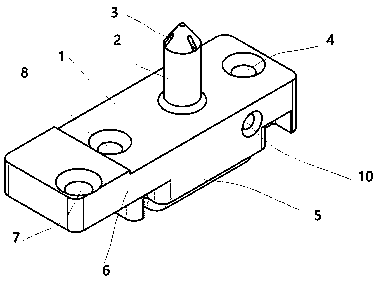 Printing ink nozzle connecting piece