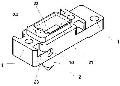 Printing ink nozzle connecting piece