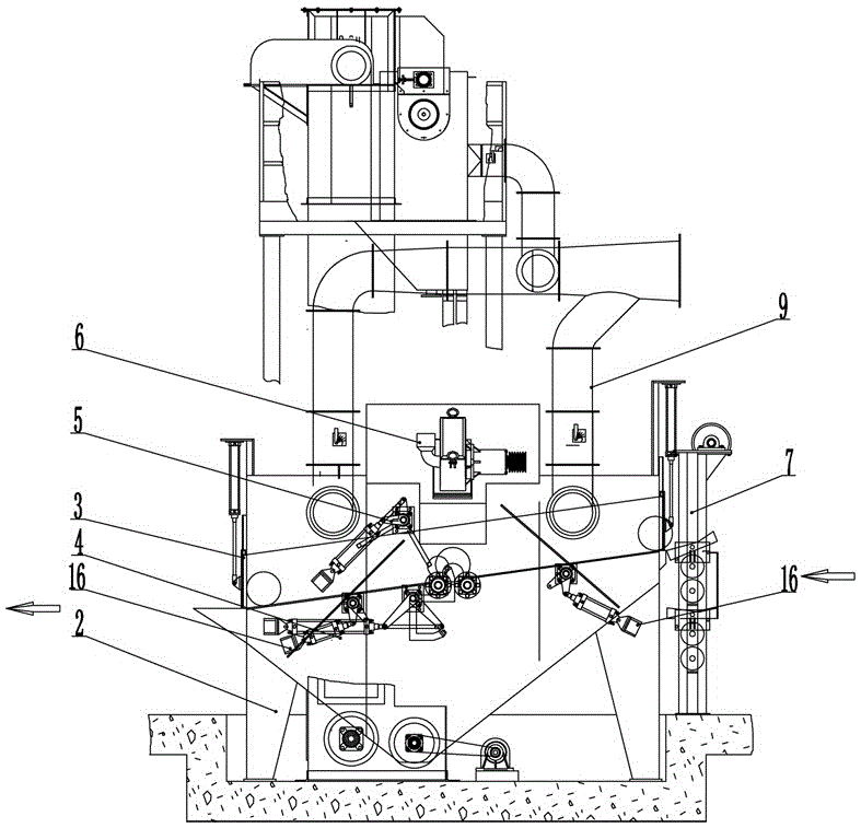 Wheel set cleaning equipment