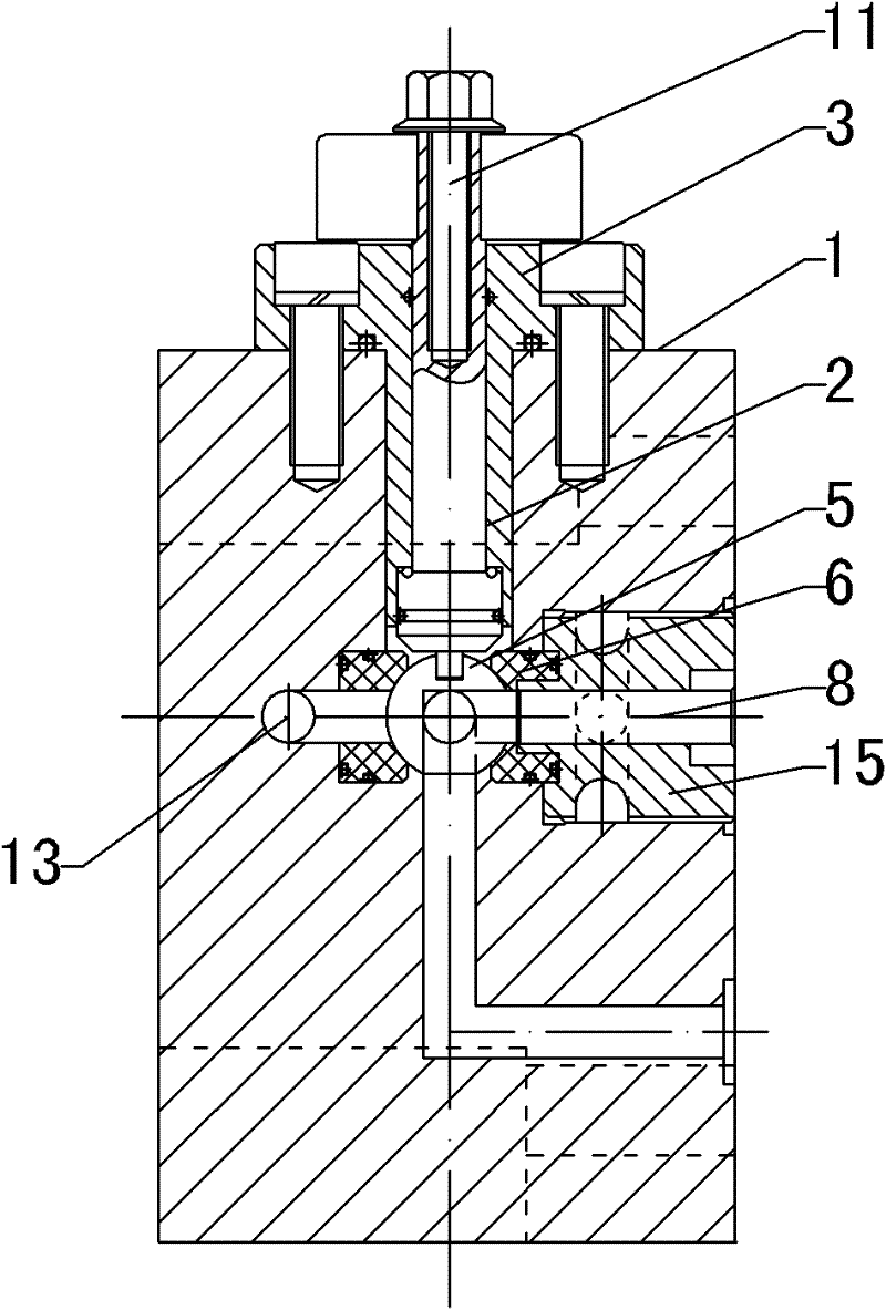 A high-pressure cut-off/drainage spherical core valve