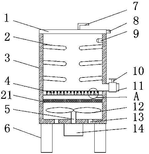 Laboratory equipment storage box capable of completely drying