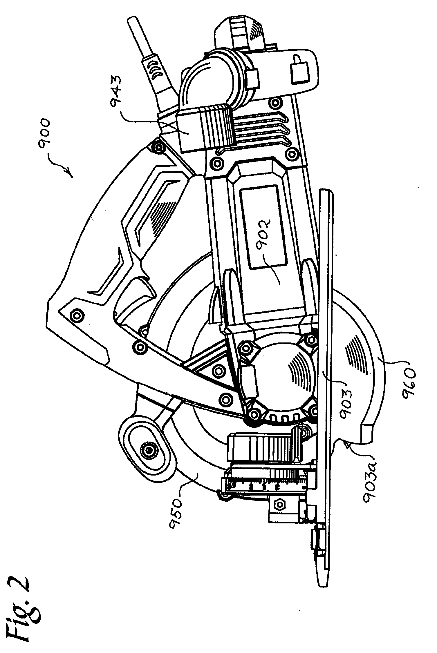 Blade Guard for Power Tool Having an Evacuation System