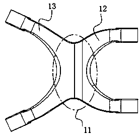 X-shaped arm for vehicle air suspension and air suspension assembly based on X-shaped arm