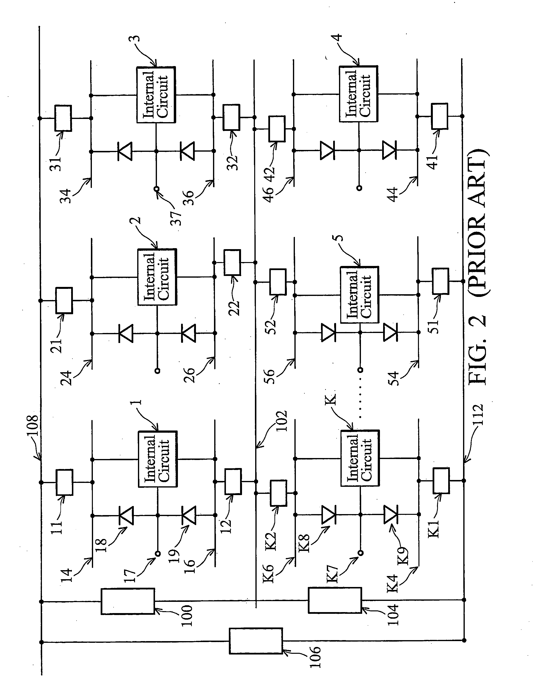 Multi-domain ESD protection circuit structure