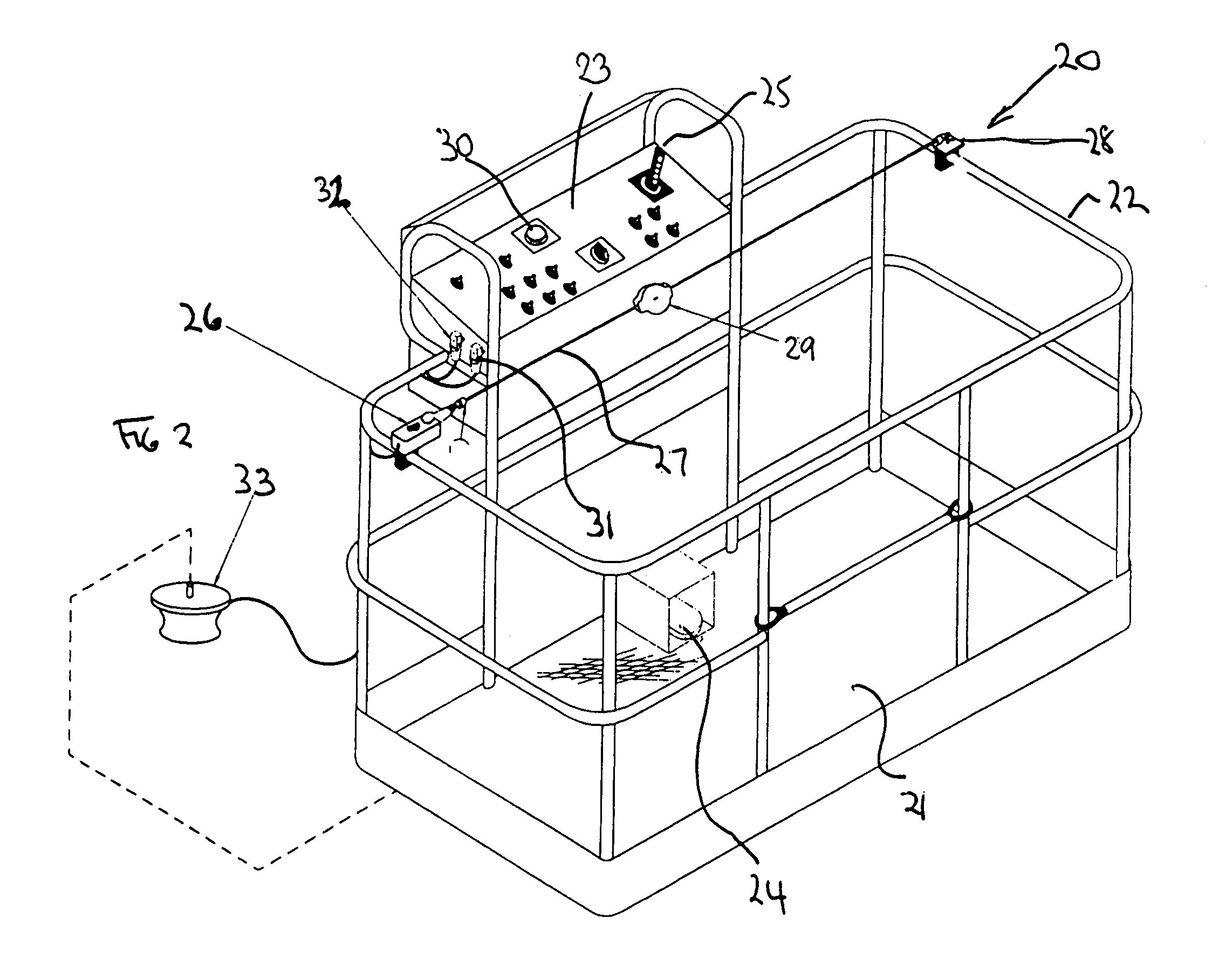 Aerial lift with safety device