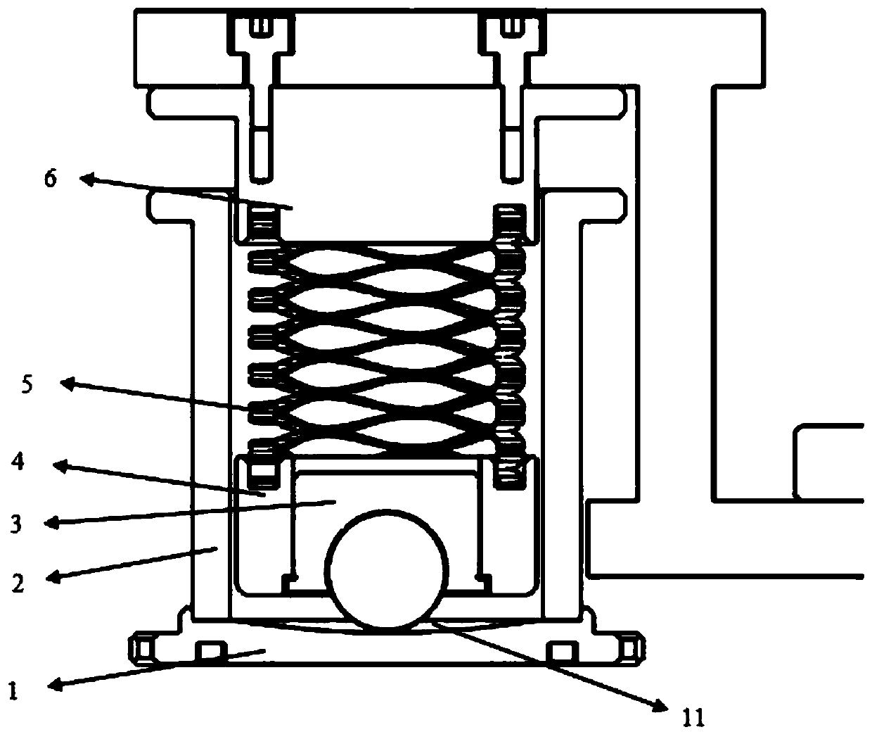 Vibration reduction supporting leg and vibration reduction foot pad