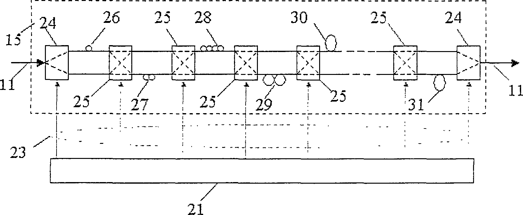 Optical CDMA wavelength-time domain two-dimensional optical orthogonal code coder and decoder