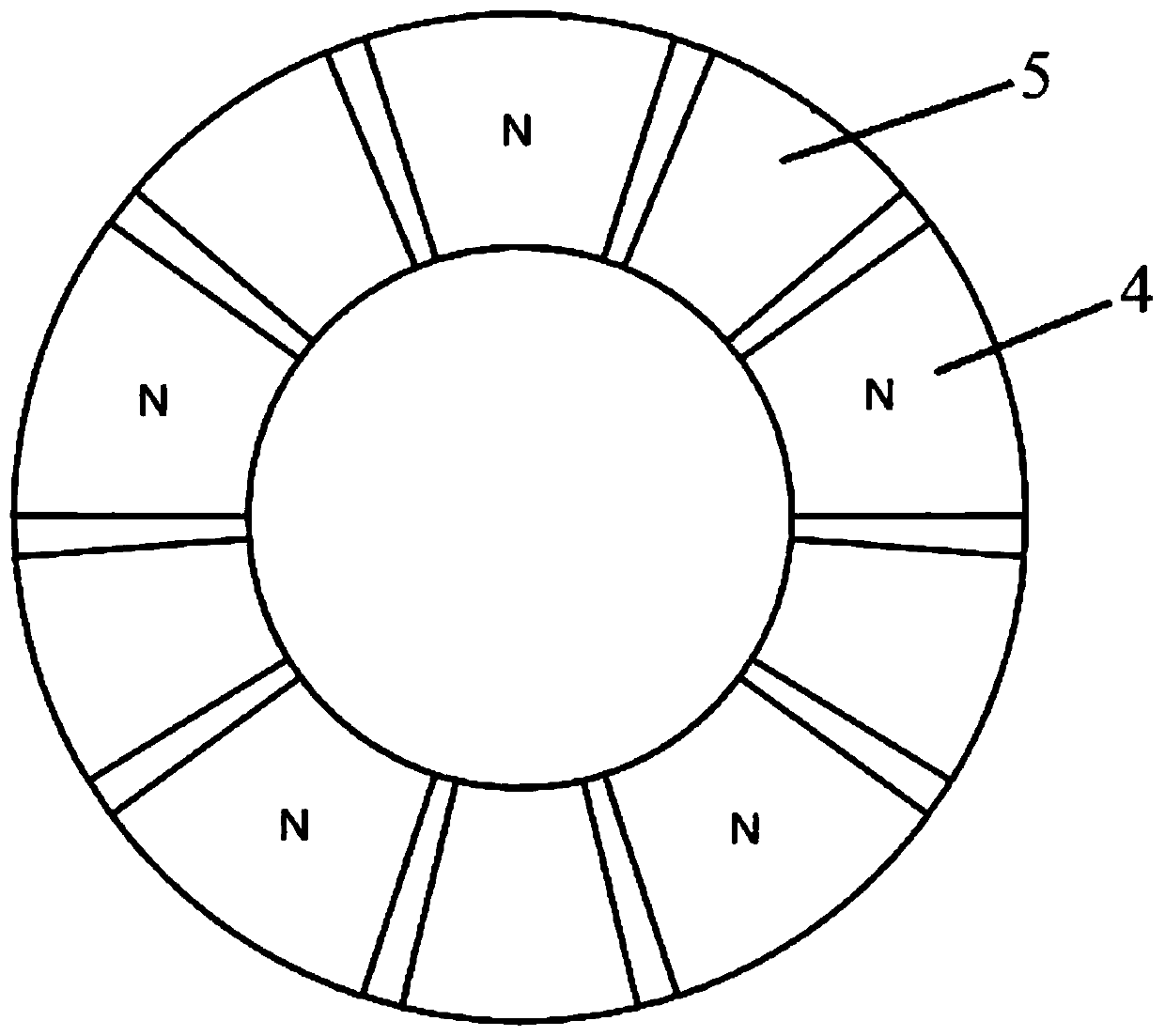 Stator yoke-free axial flux permanent magnet motor