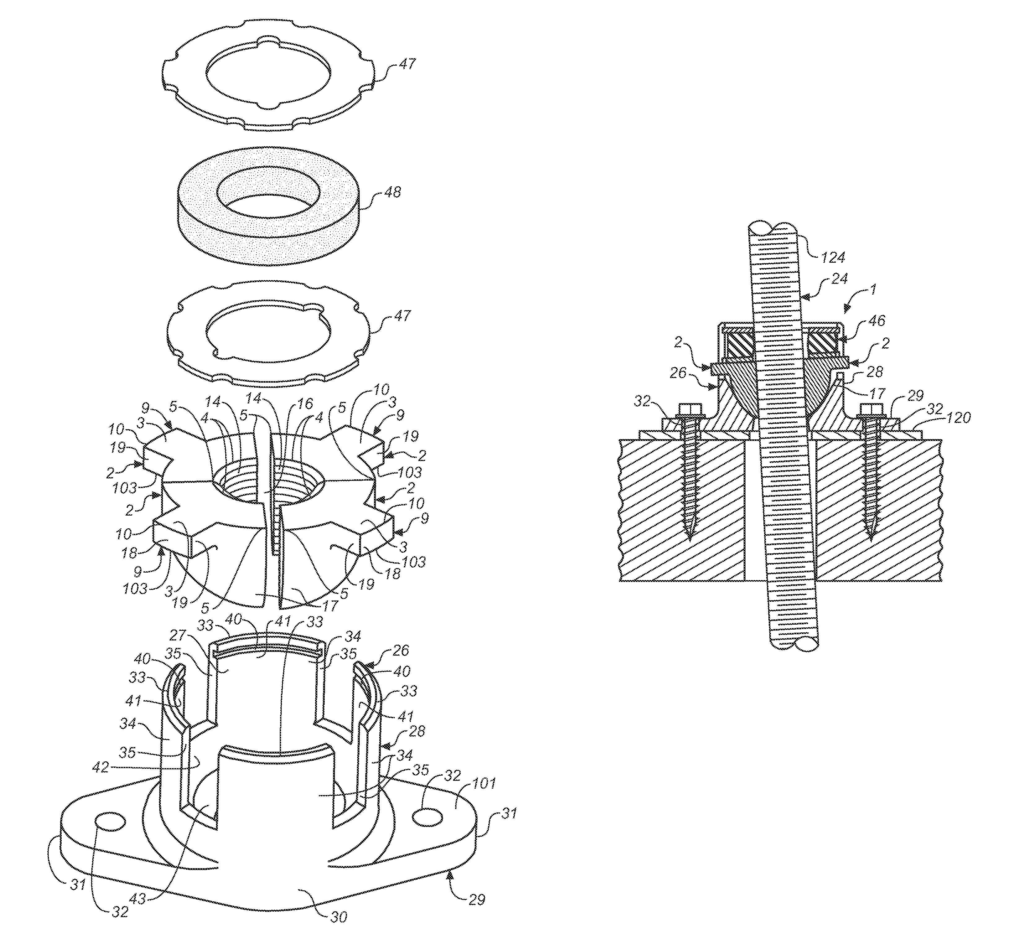 Ratcheting take-up device