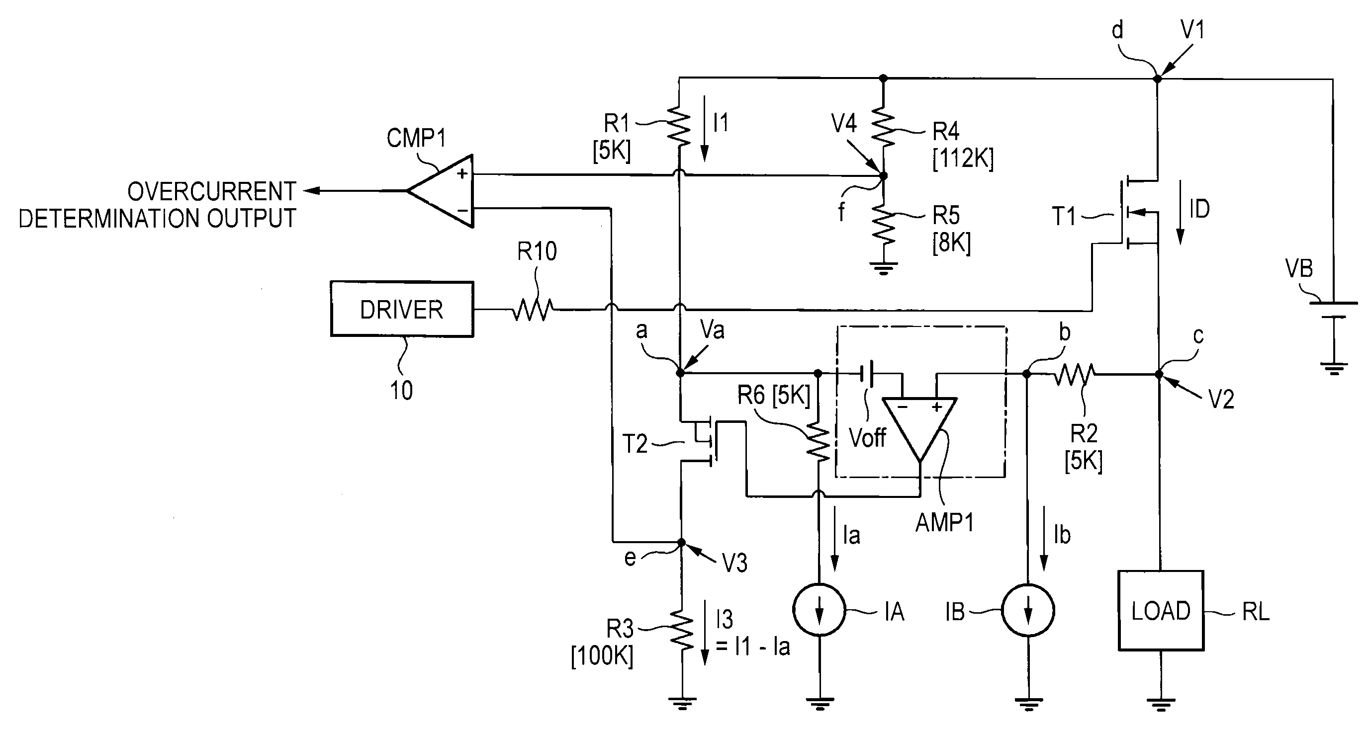 Overcurrent protection apparatus for load circuit