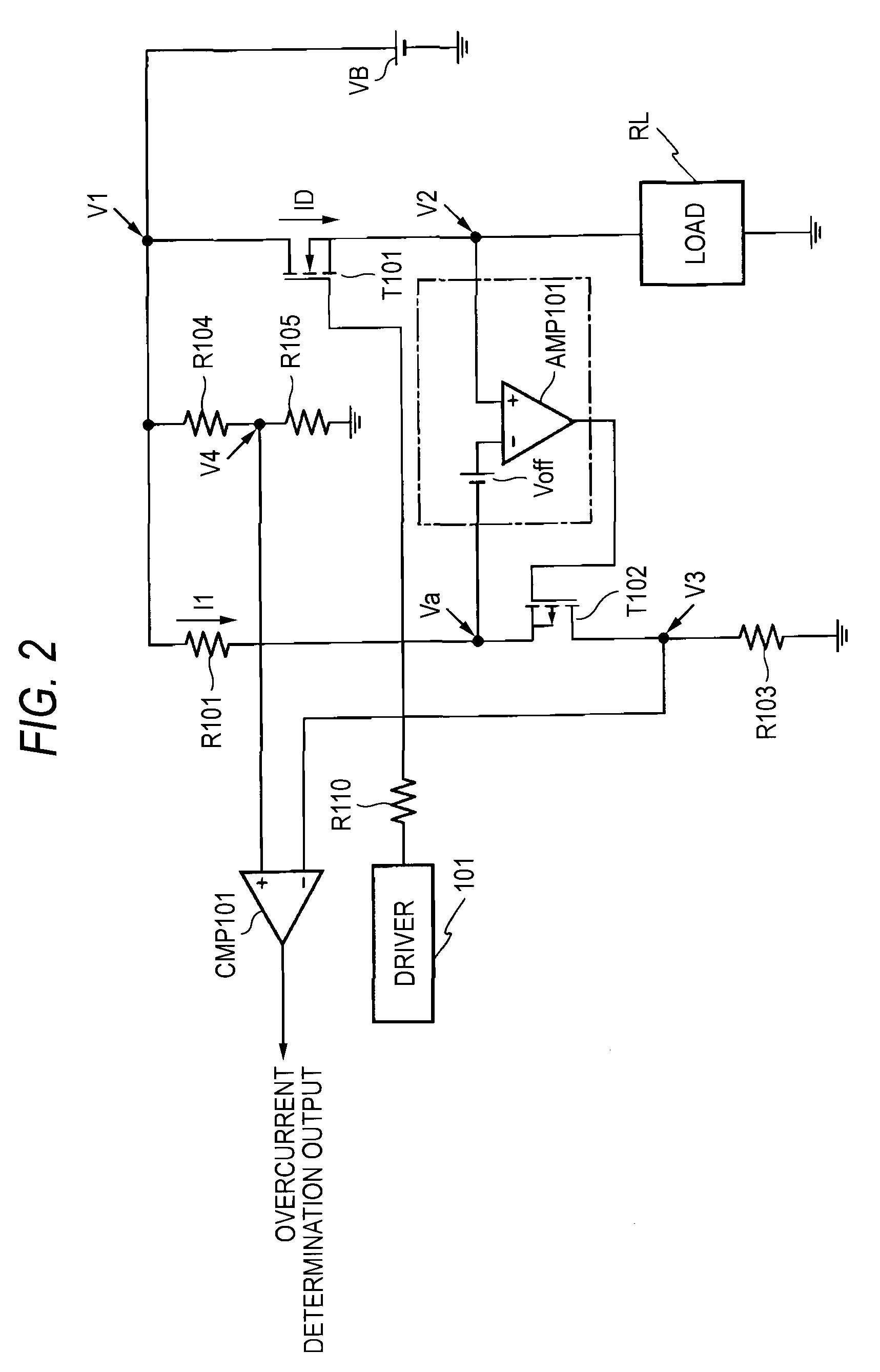 Overcurrent protection apparatus for load circuit